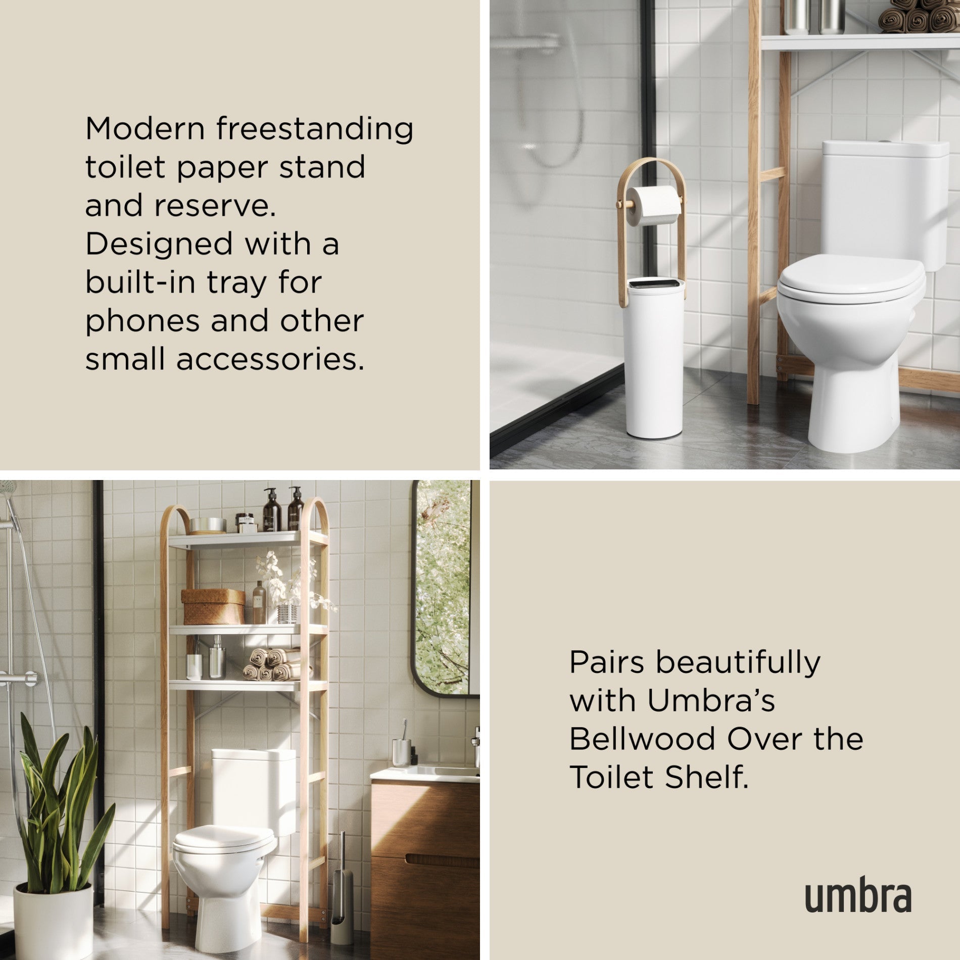Porte-papier toilette et réserve Bellwood