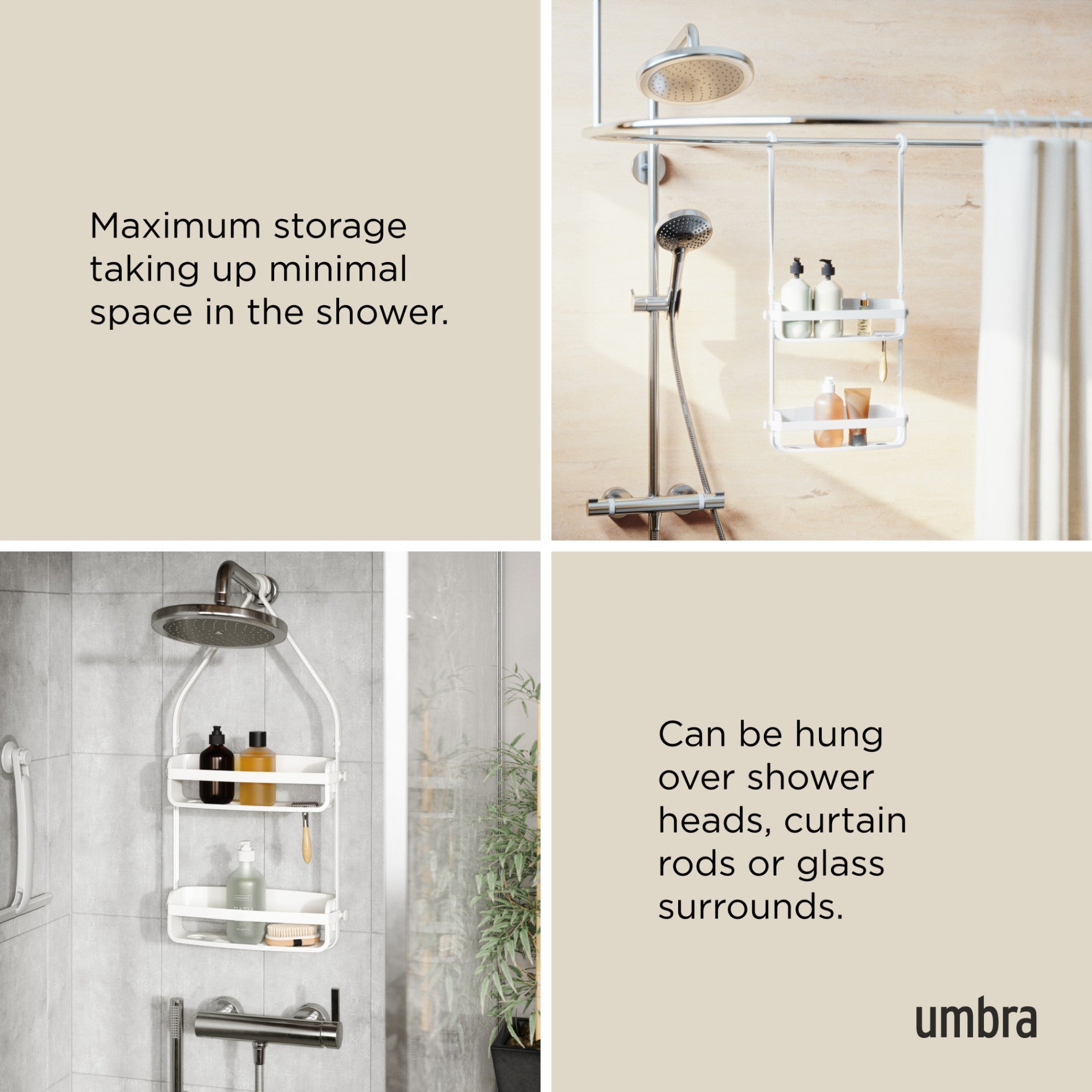 Étagère de douche flexible