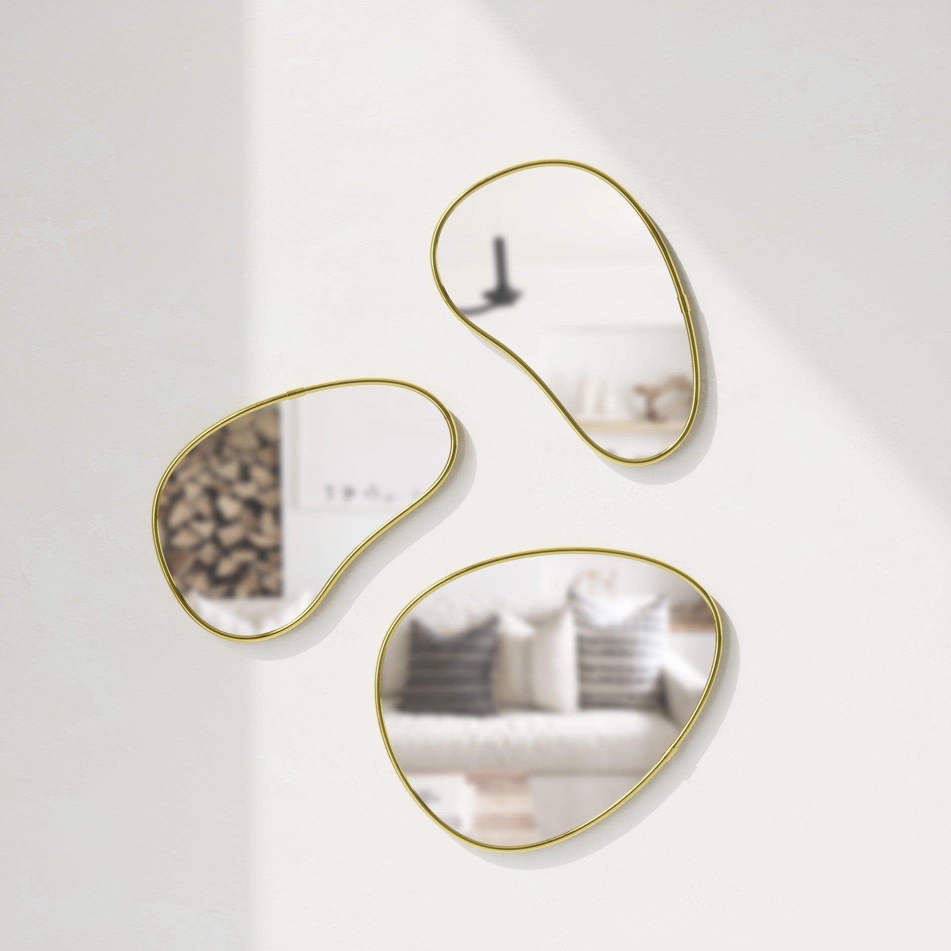 Miroirs muraux Hubba Pebble, lot de 3