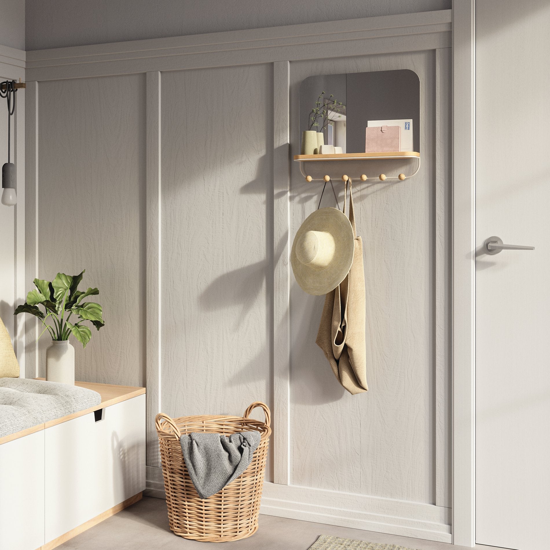 Miroir Estique avec crochets