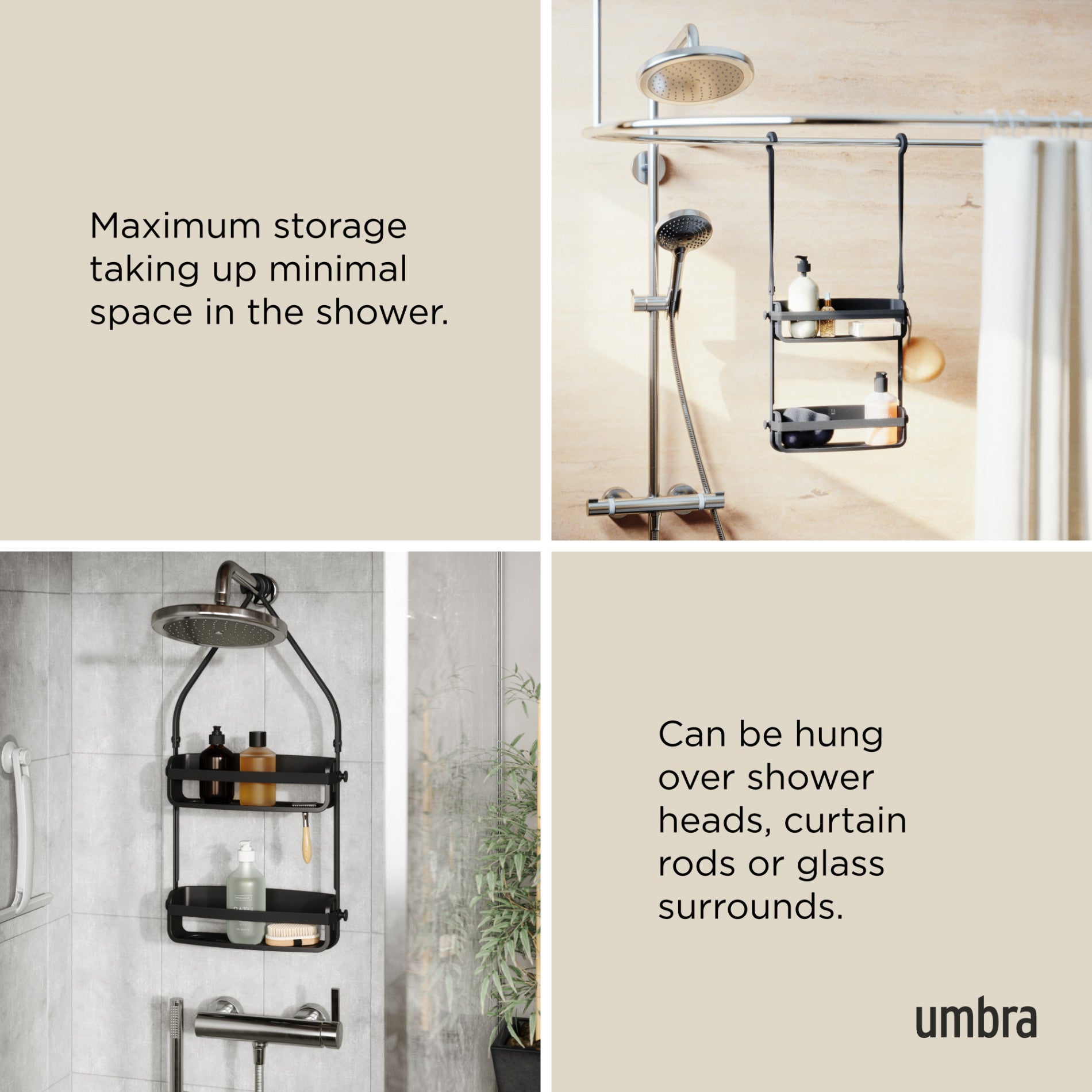 Étagère de douche flexible