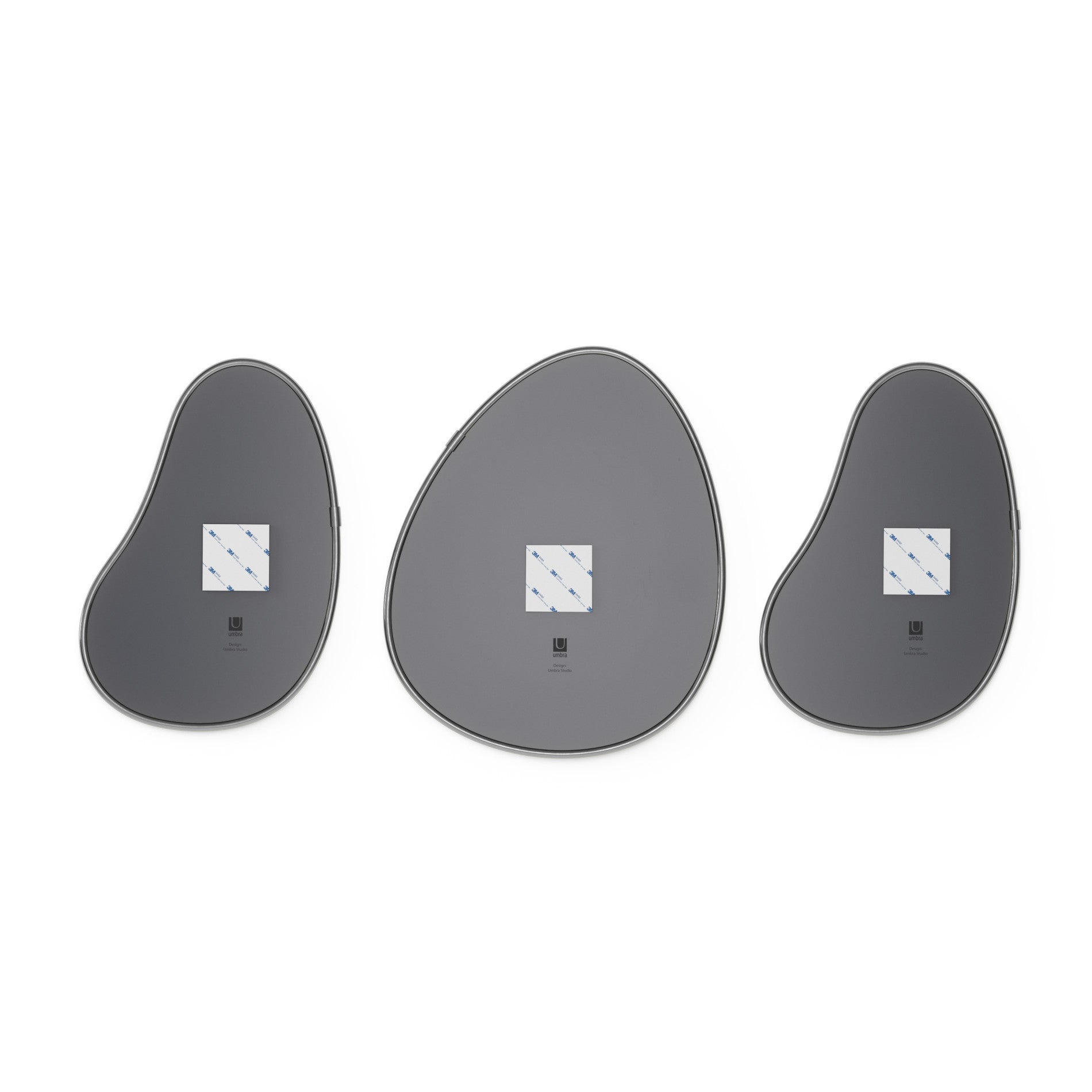 Miroirs muraux Hubba Pebble, lot de 3