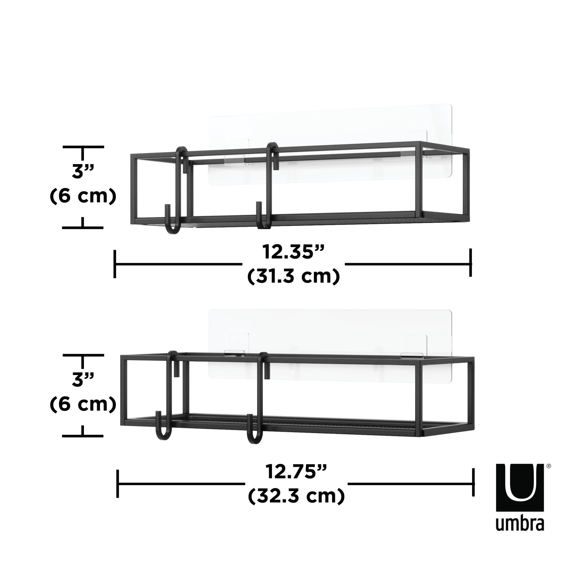 Bacs de douche adhésifs Cubiko, lot de 2