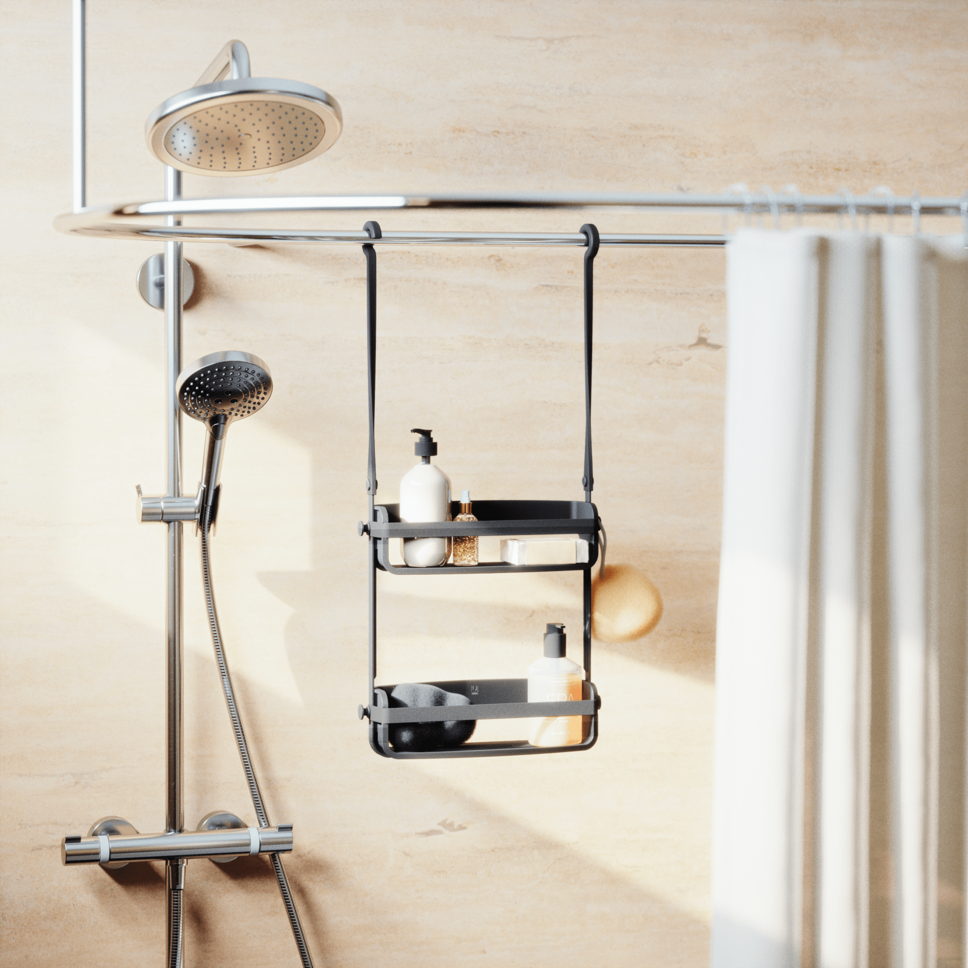 Étagère de douche flexible
