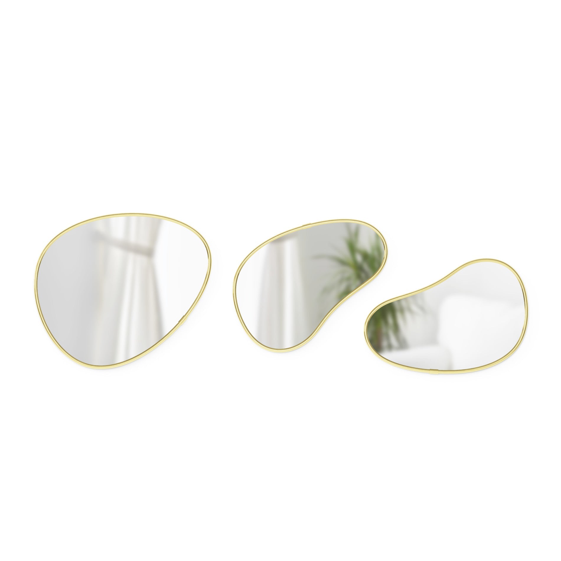 Miroirs muraux Hubba Pebble, lot de 3