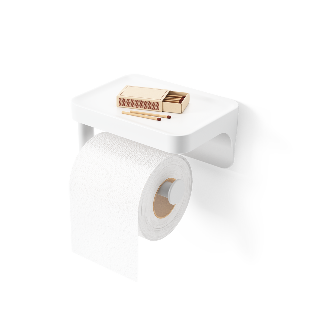 Porte-papier toilette adhésif flexible