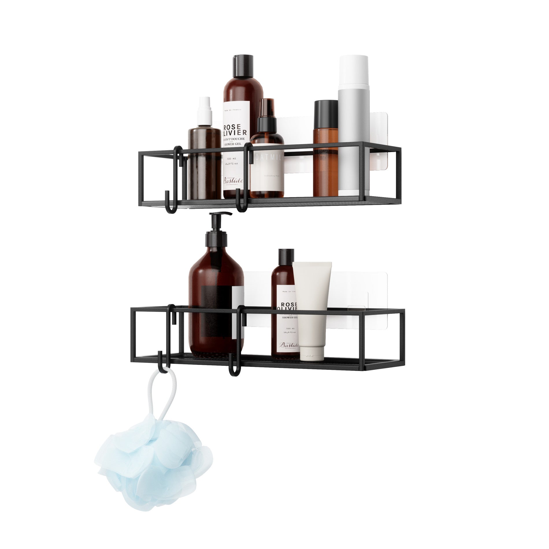 Bacs de douche adhésifs Cubiko, lot de 2