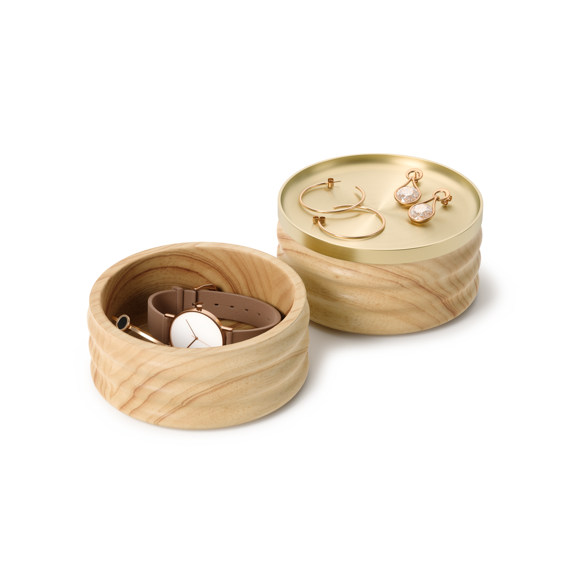 Coffre de rangement en bois Tesora