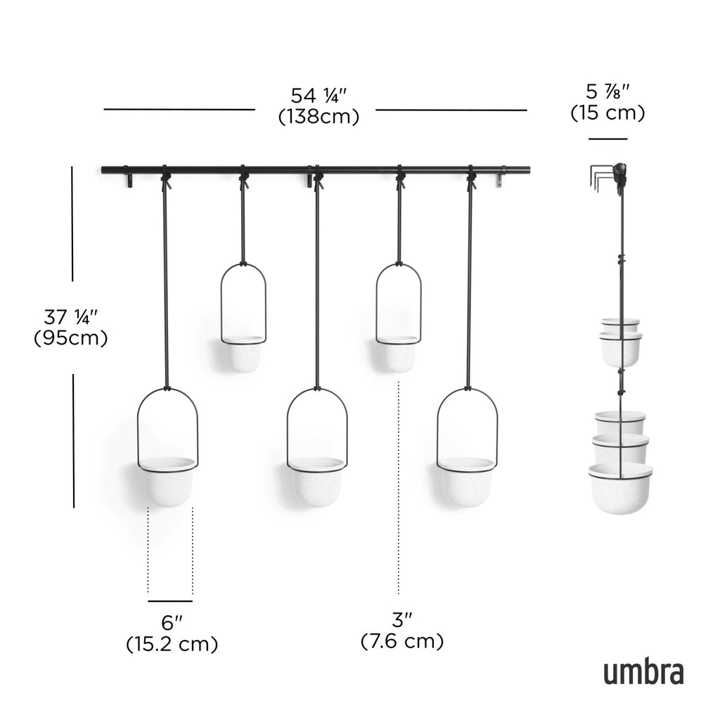 Jardinières suspendues Triflora, lot de 5