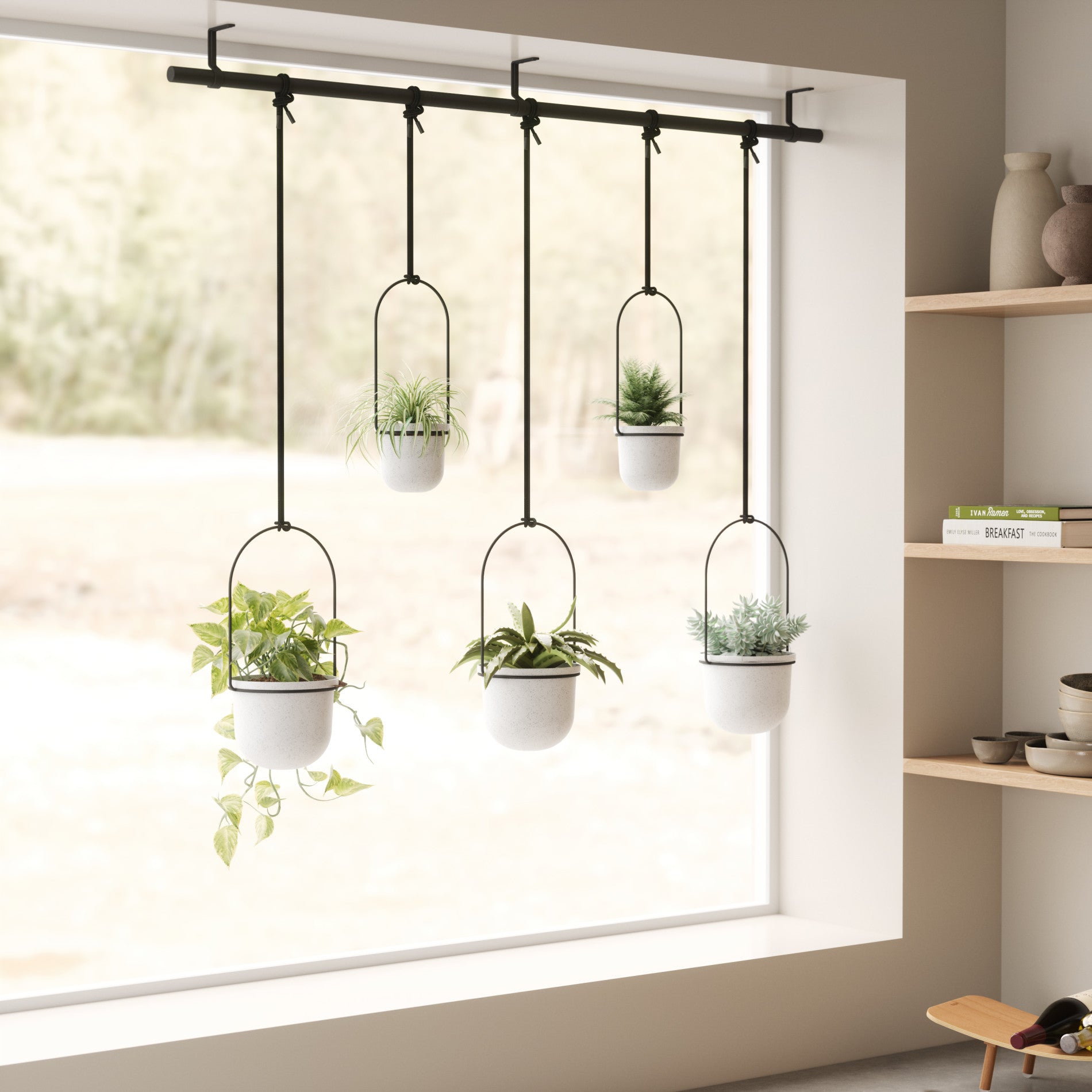 Jardinières suspendues Triflora, lot de 5
