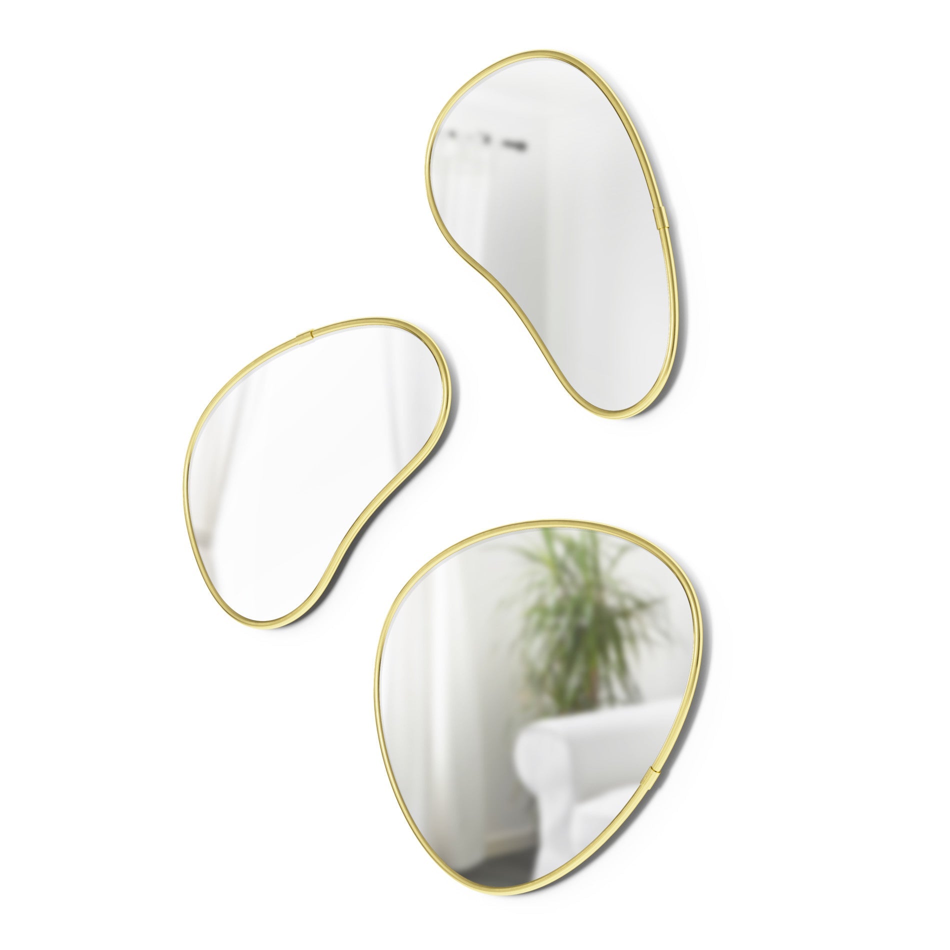 Miroirs muraux Hubba Pebble, lot de 3