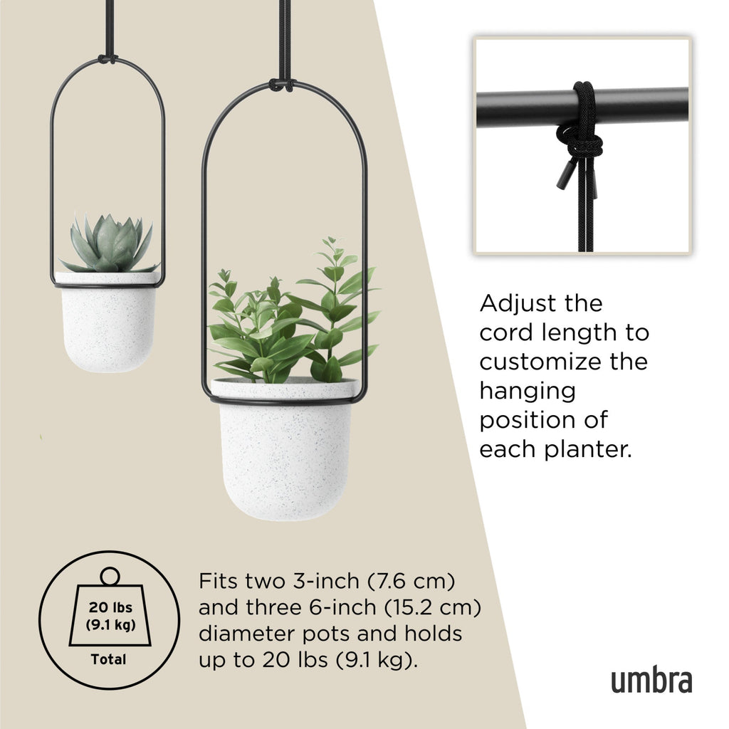 Jardinières suspendues Triflora, lot de 5