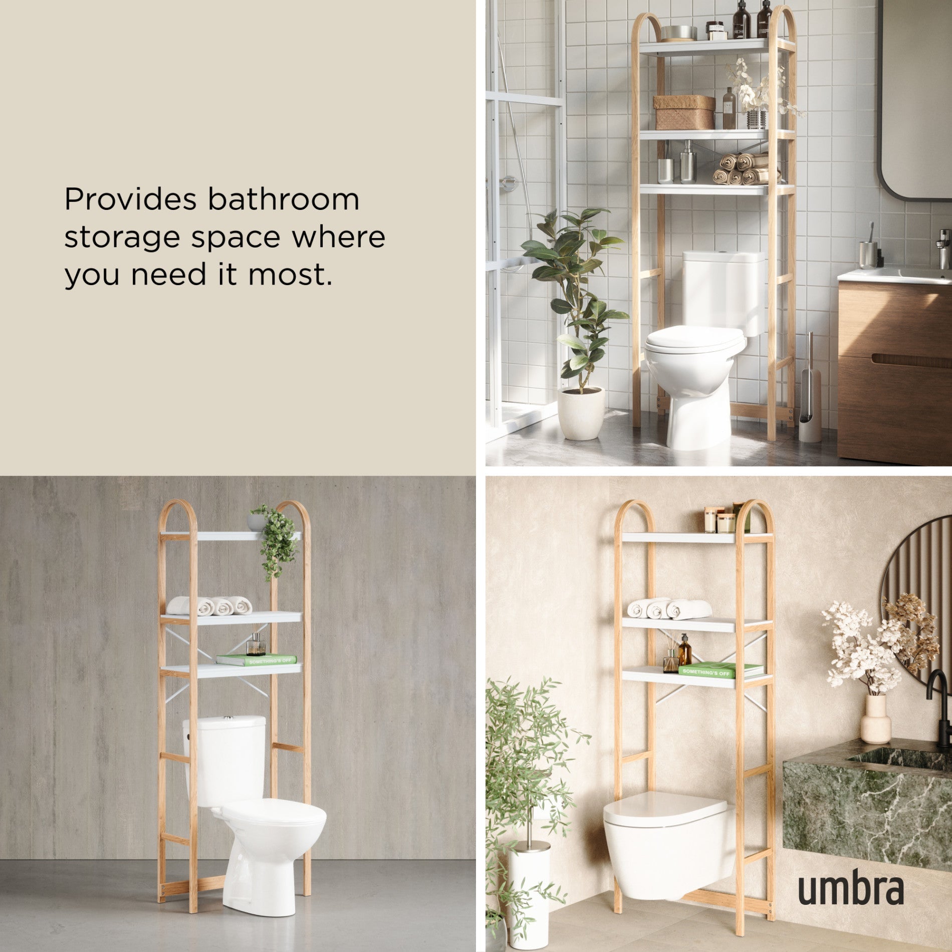 Étagère Bellwood au-dessus des toilettes
