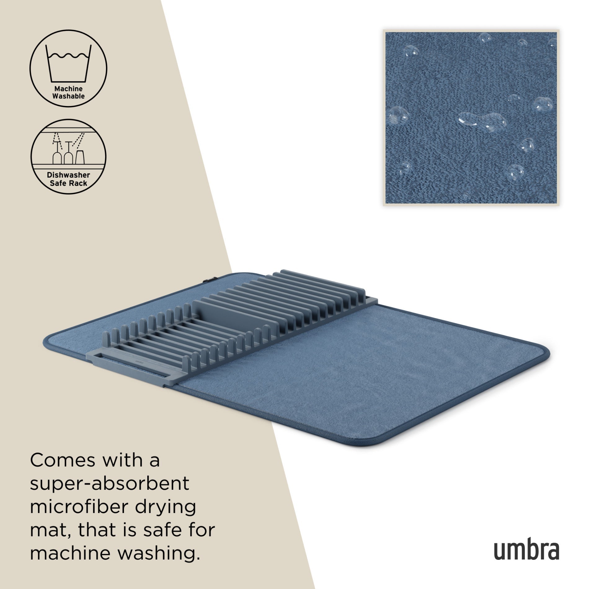 Égouttoir à vaisselle UDry avec tapis