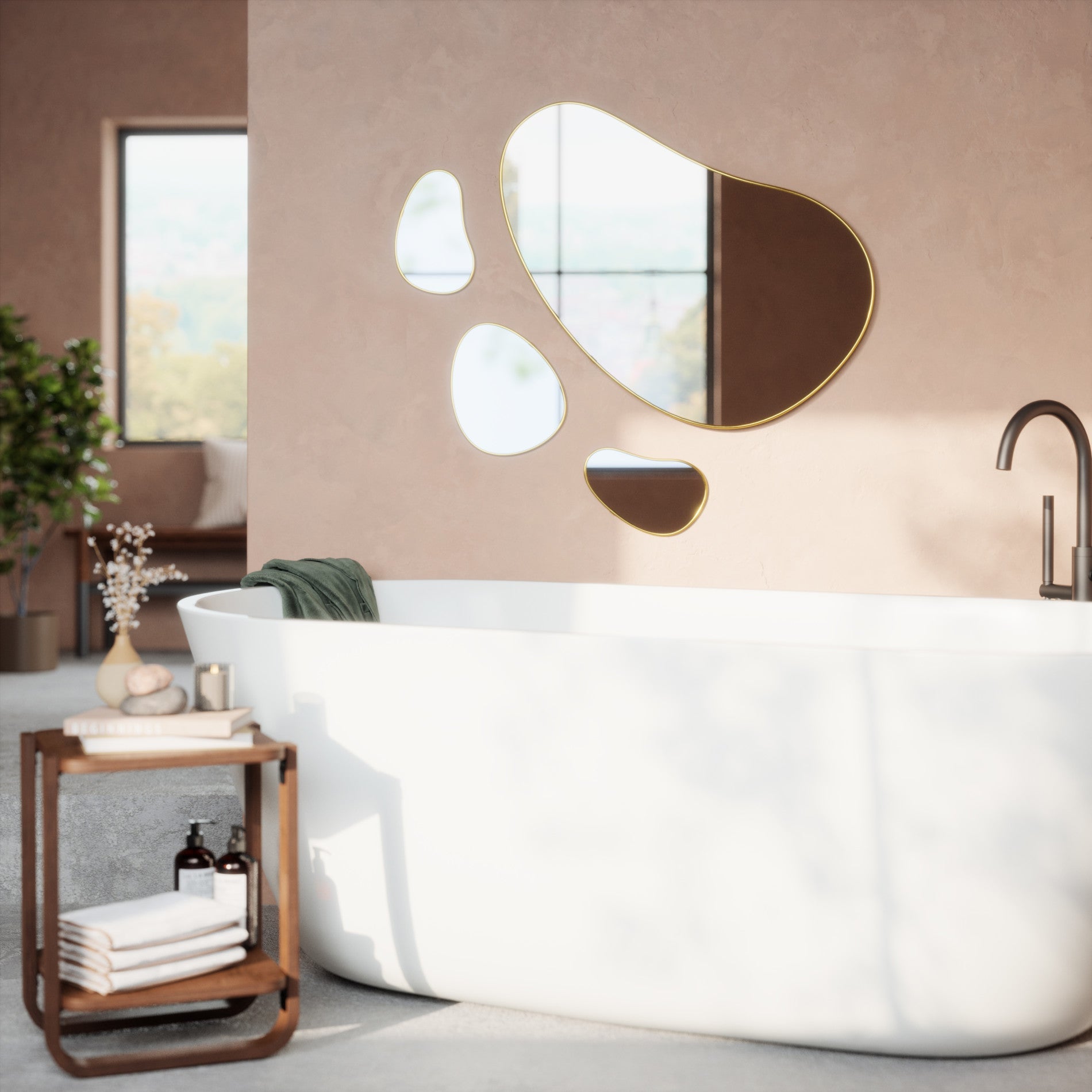 Miroirs muraux Hubba Pebble, lot de 3