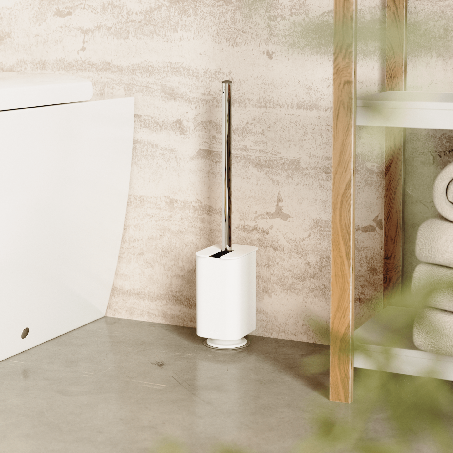 Brosse WC adhésive flexible
