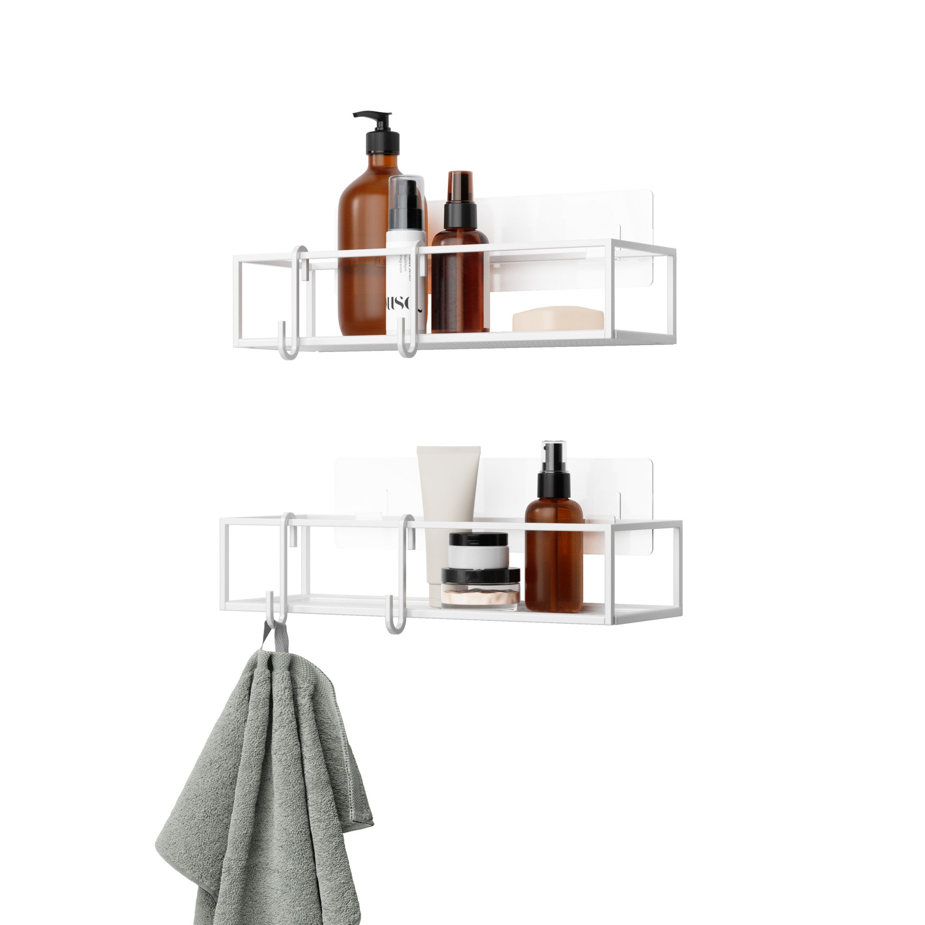 Bacs de douche adhésifs Cubiko, lot de 2