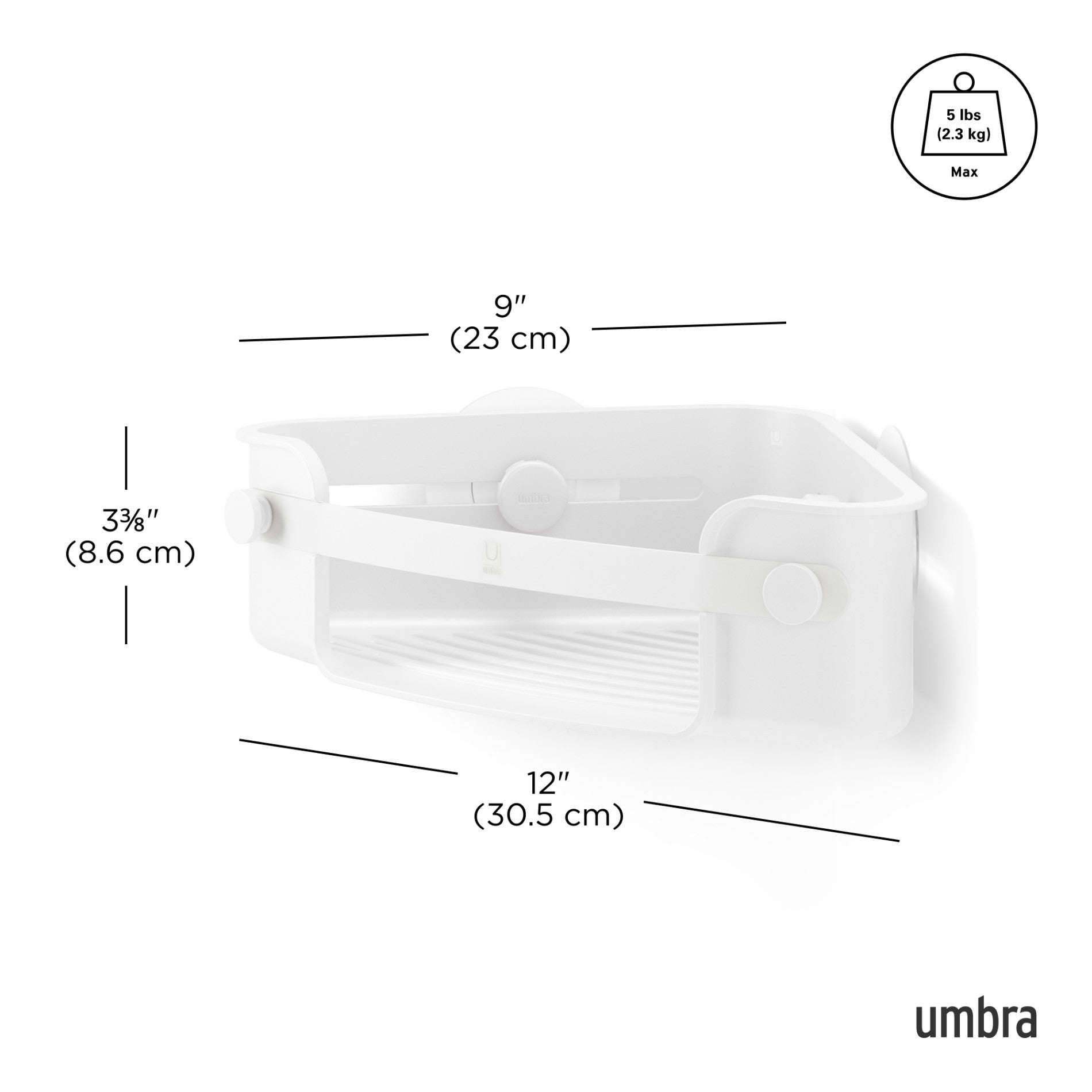 Poubelle d'angle adhésive flexible