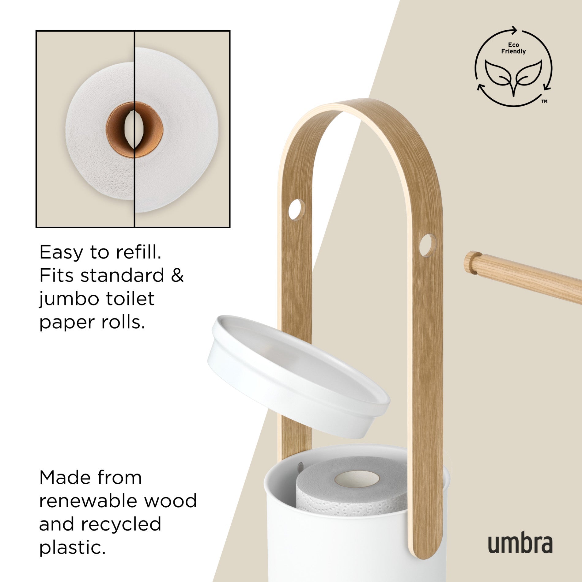 Porte-papier toilette et réserve Bellwood