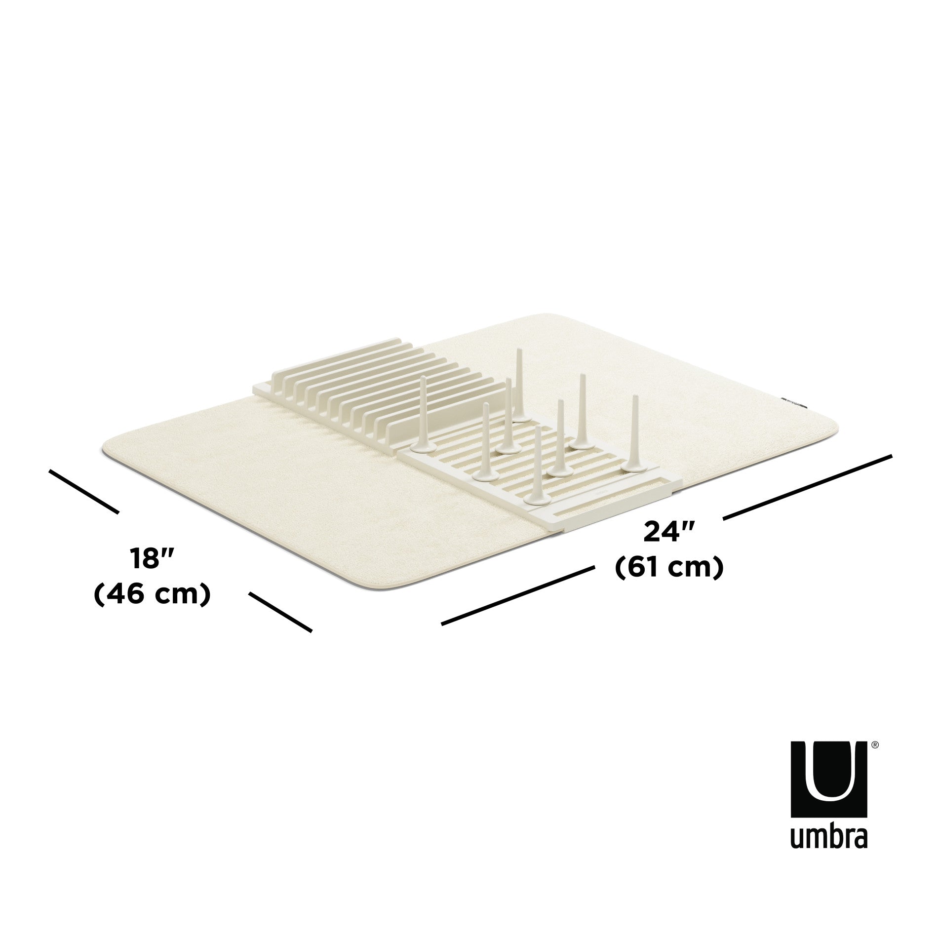 Égouttoir à vaisselle UDry Peg avec tapis