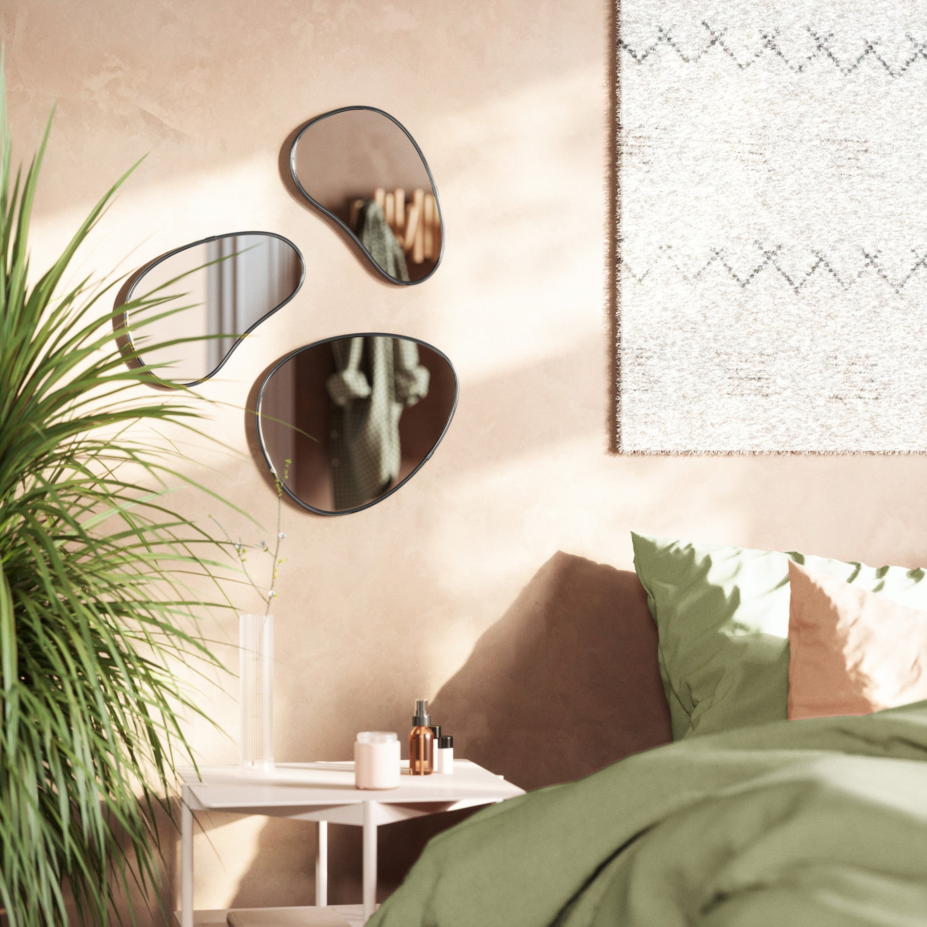 Miroirs muraux Hubba Pebble, lot de 3