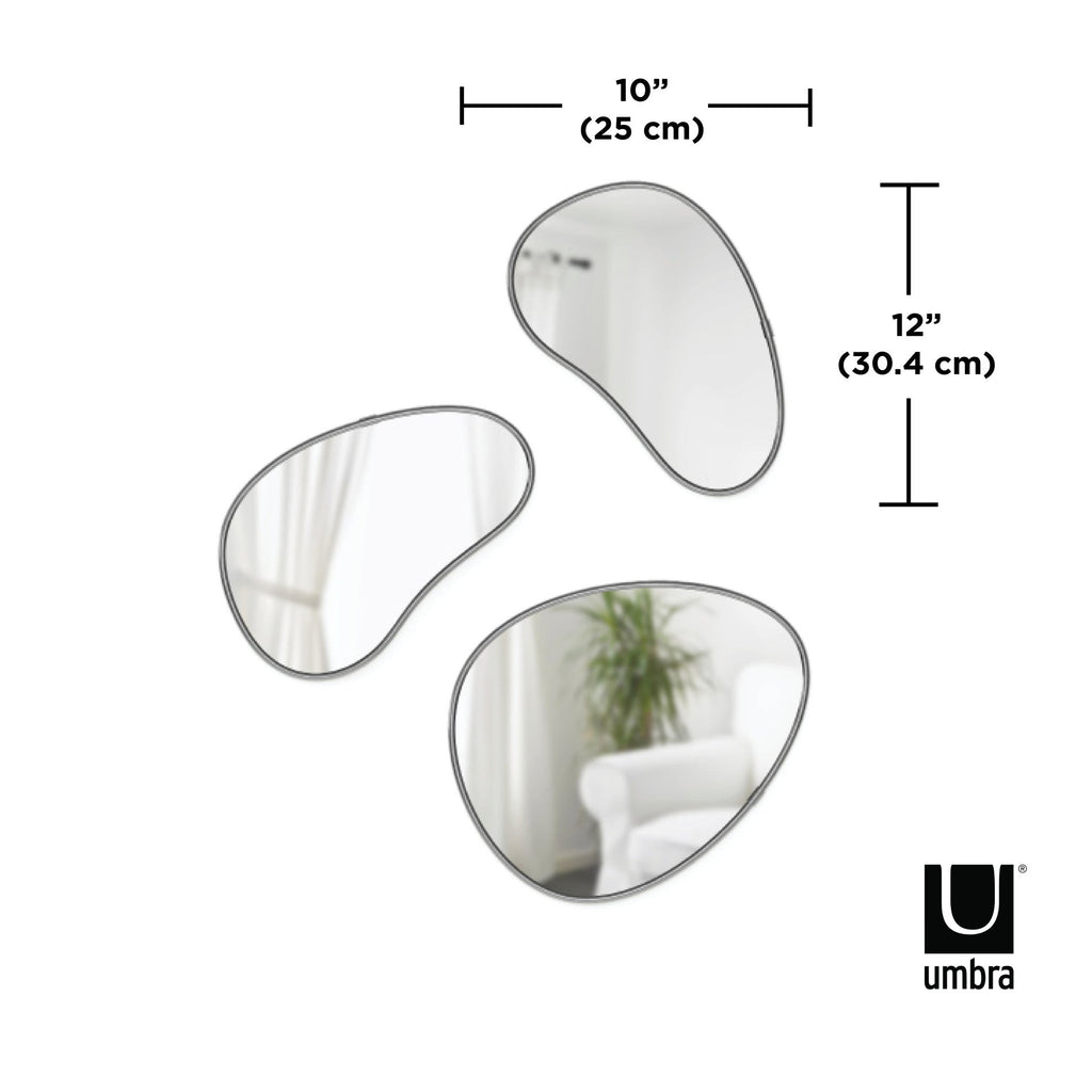Miroirs muraux Hubba Pebble, lot de 3