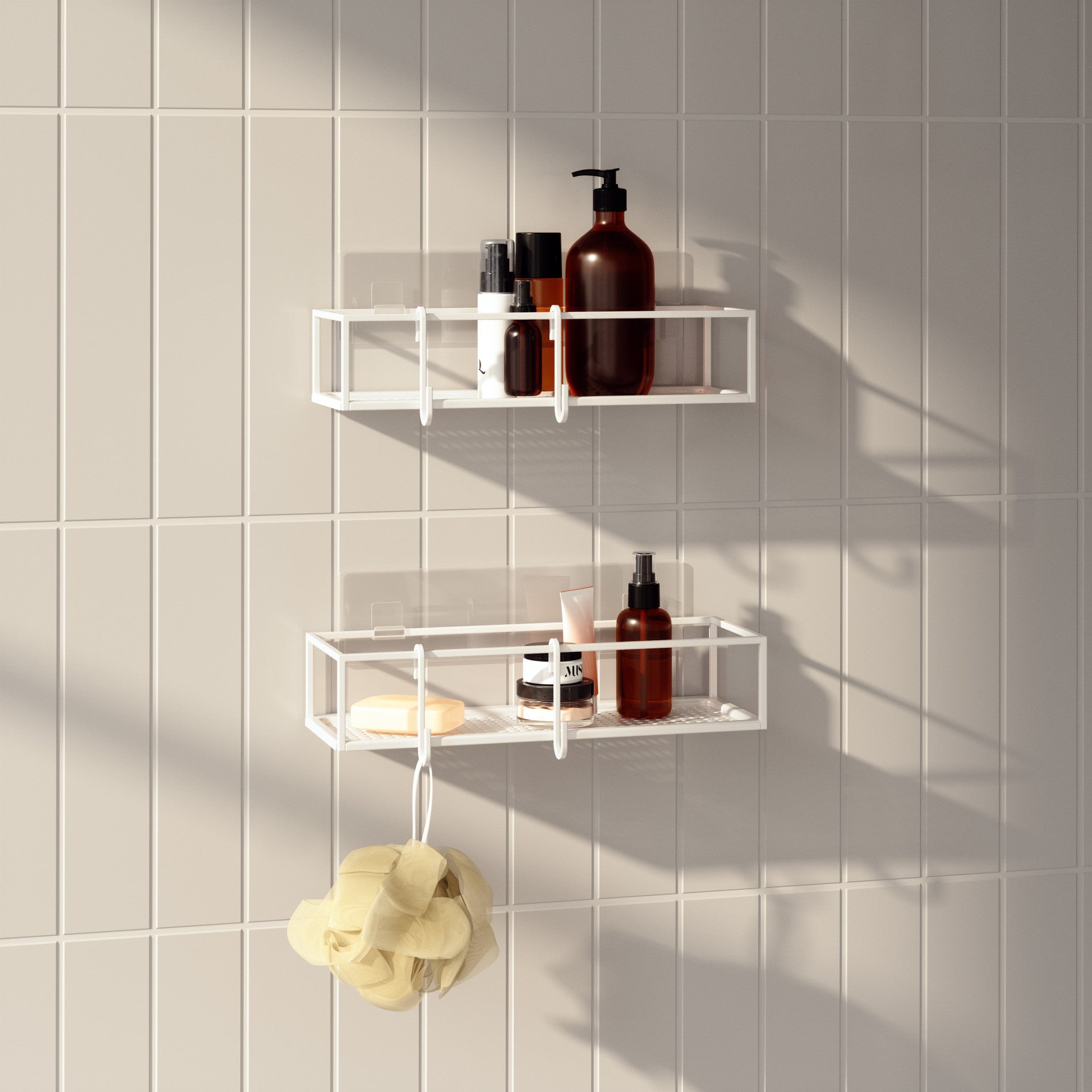 Bacs de douche adhésifs Cubiko, lot de 2