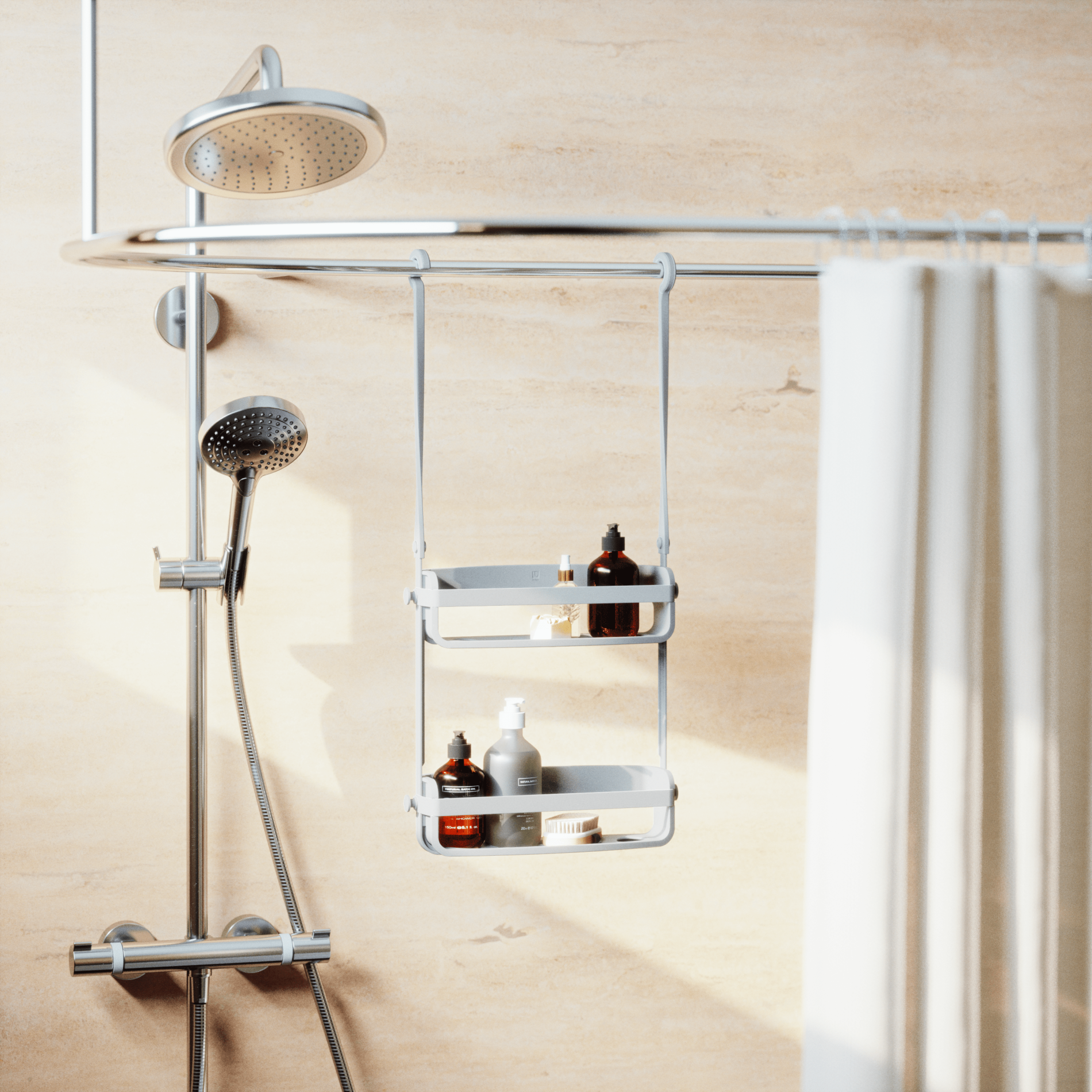 Étagère de douche flexible