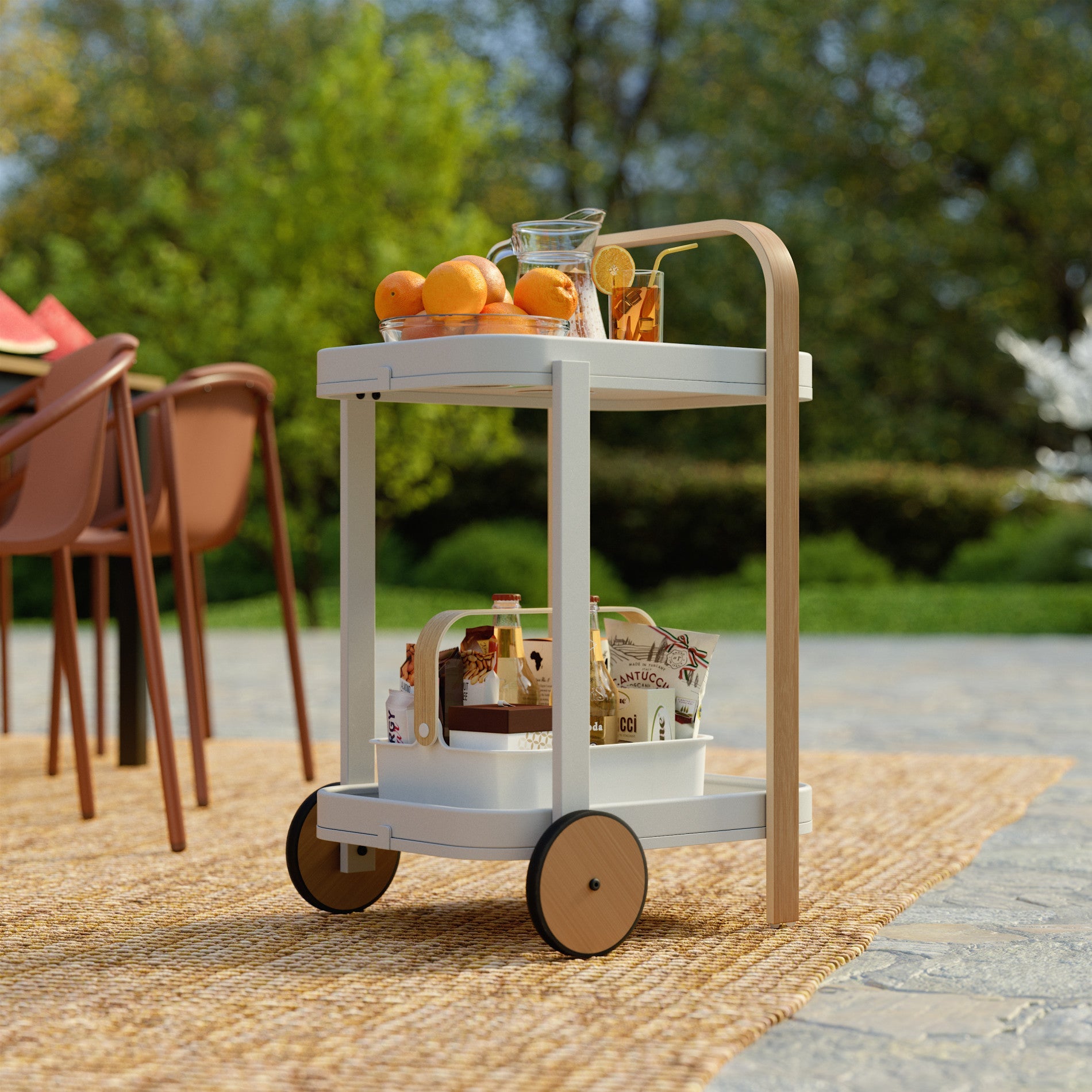 Chariot de bar et de rangement Bellwood