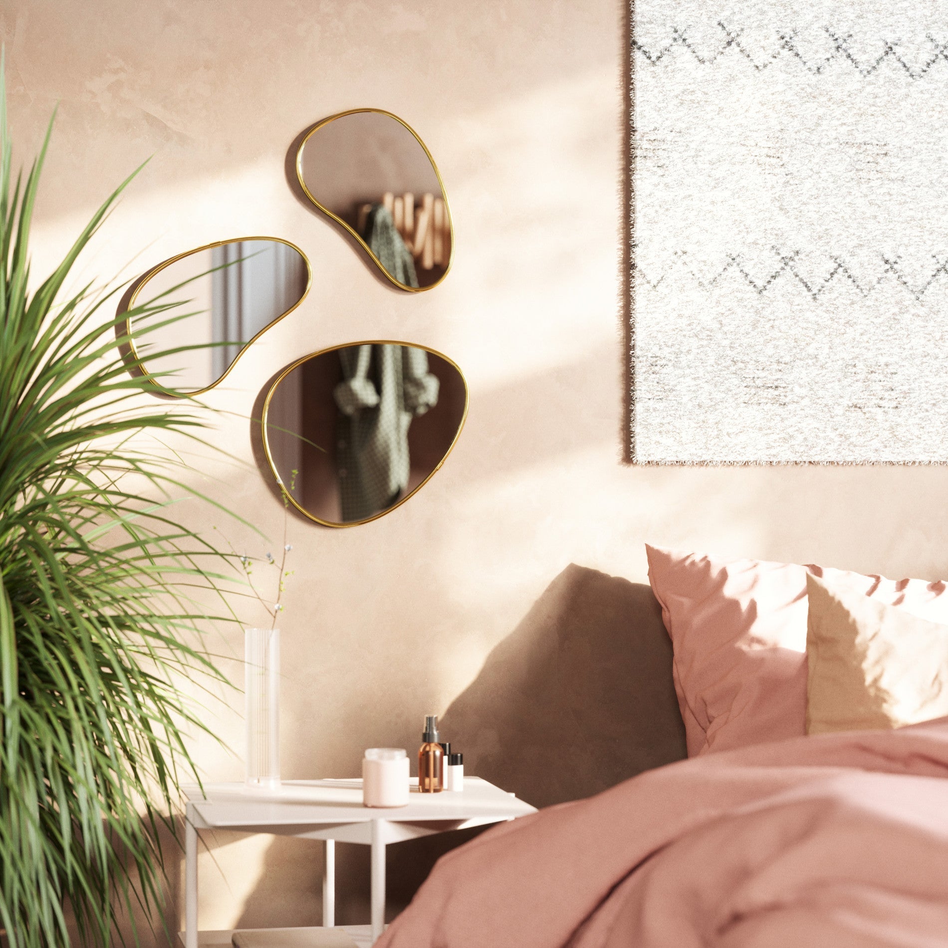 Miroirs muraux Hubba Pebble, lot de 3