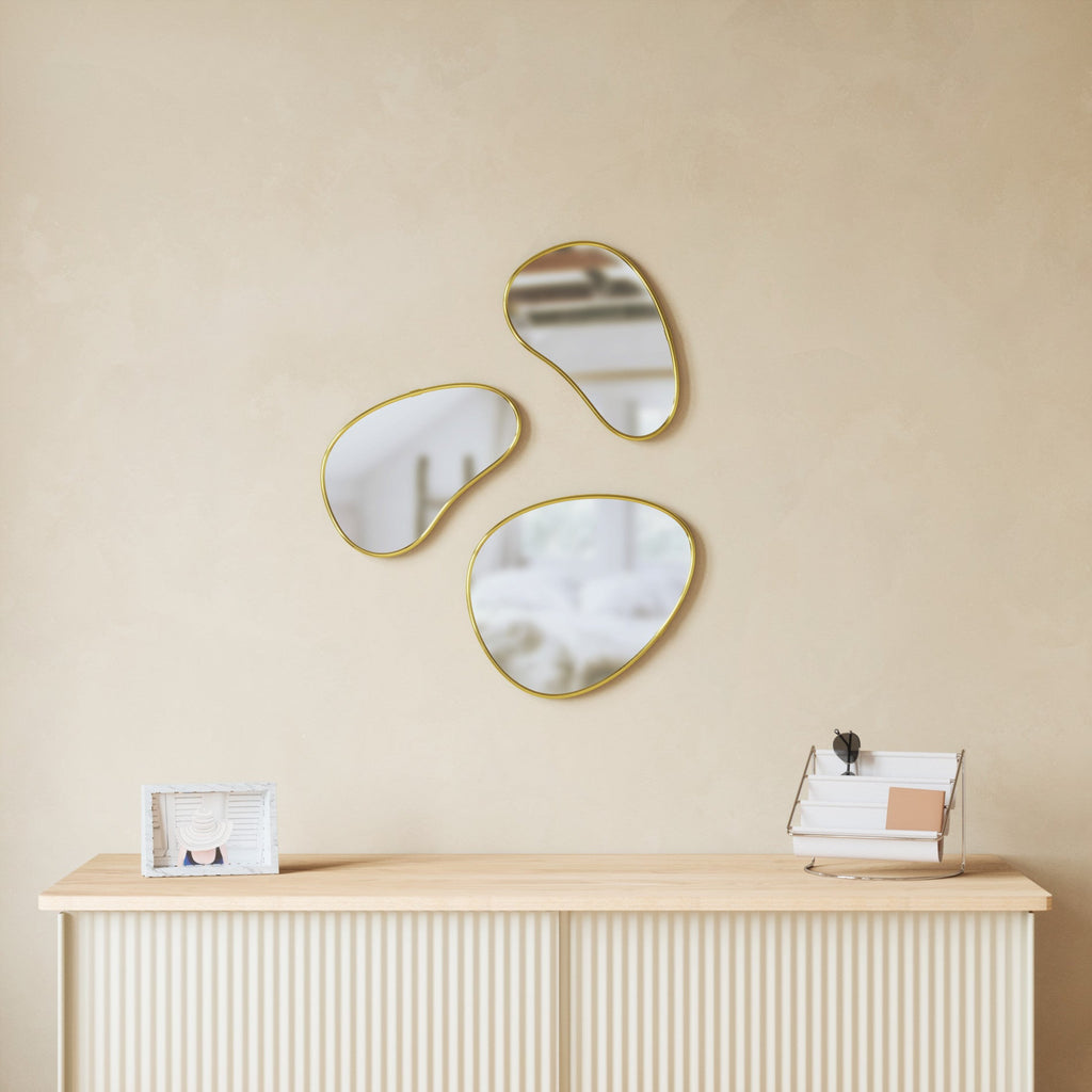 Miroirs muraux Hubba Pebble, lot de 3