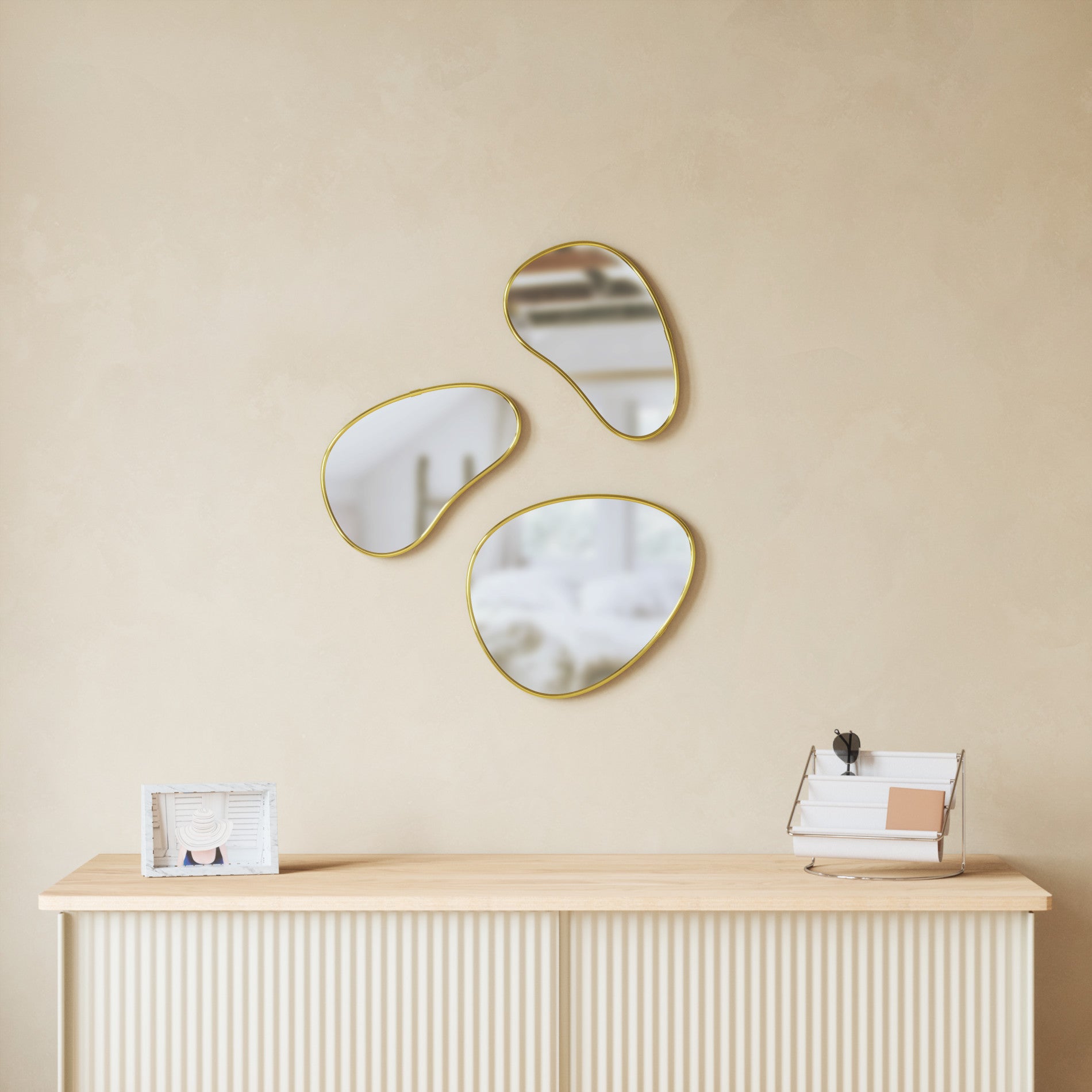 Miroirs muraux Hubba Pebble, lot de 3