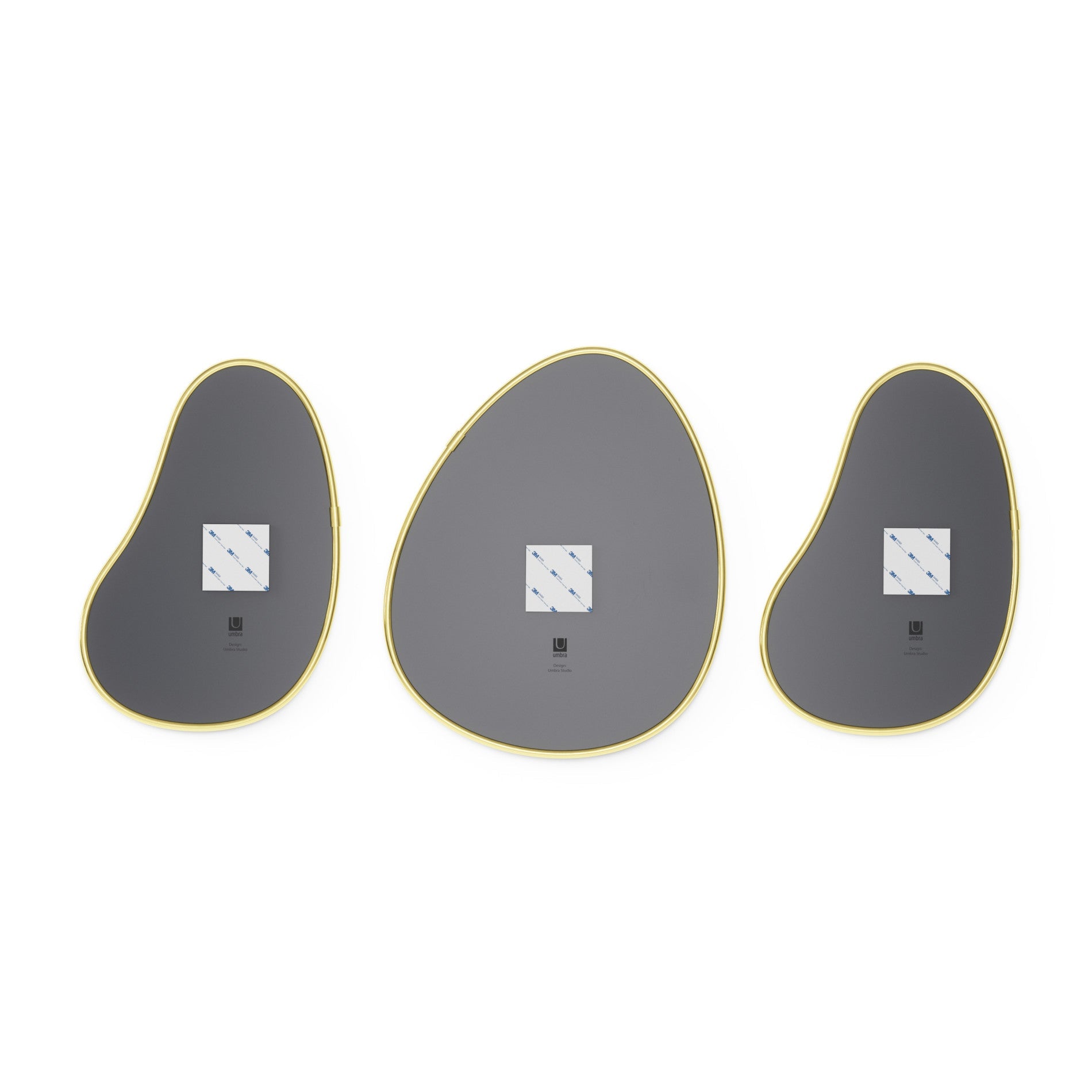 Miroirs muraux Hubba Pebble, lot de 3